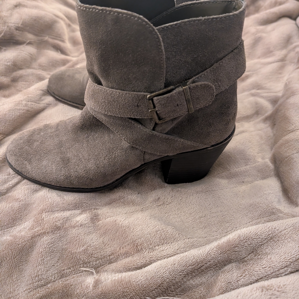 BCBGeneration Green and Gray Ankle Boots with Stylish Strap